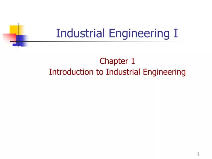 industrial engineering i