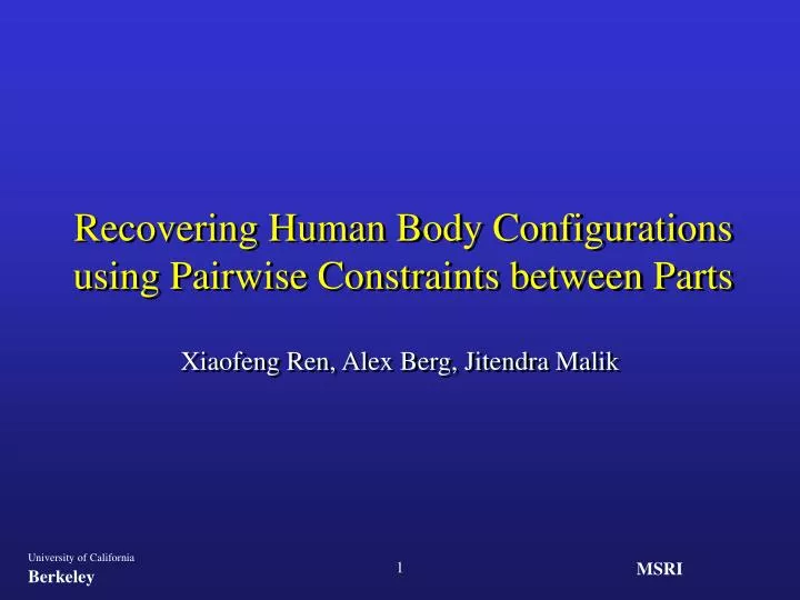 recovering human body configurations using pairwise constraints between parts