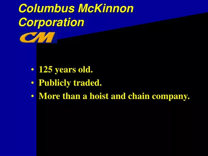 columbus mckinnon corporation