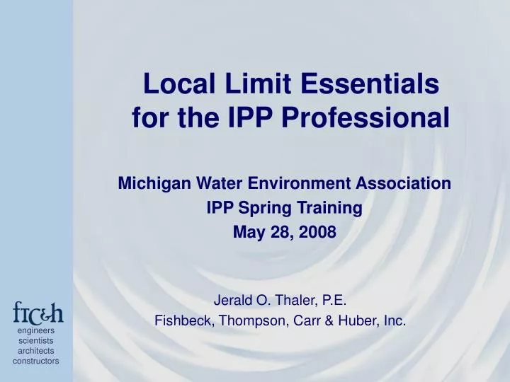 local limit essentials for the ipp professional