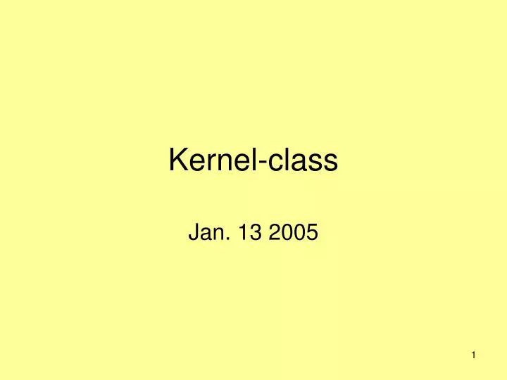 kernel class