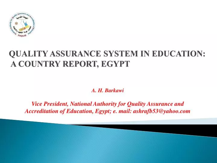 quality assurance system in education a country report egypt