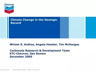Climate Change in the Geologic Record