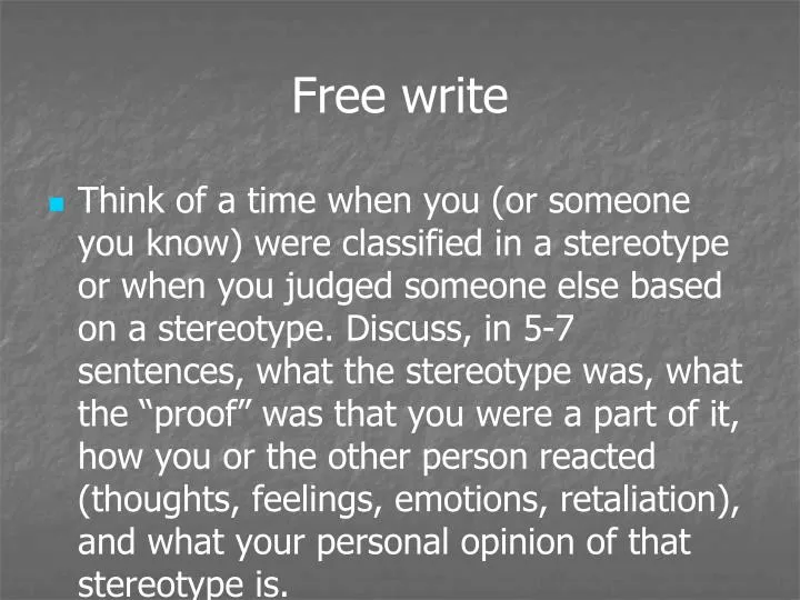 free write