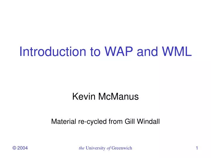 introduction to wap and wml