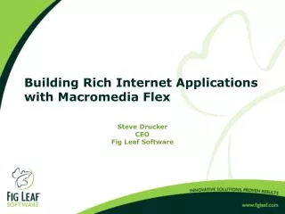 Building Rich Internet Applications with Macromedia Flex