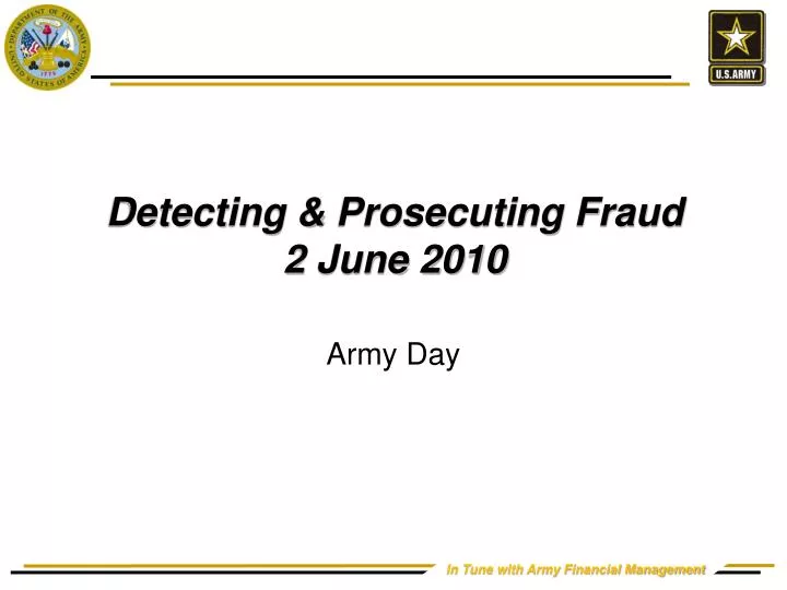 detecting prosecuting fraud 2 june 2010