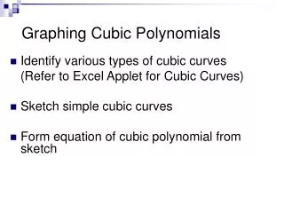 Graphing Cubic Polynomials