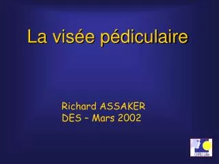 la vis e p diculaire