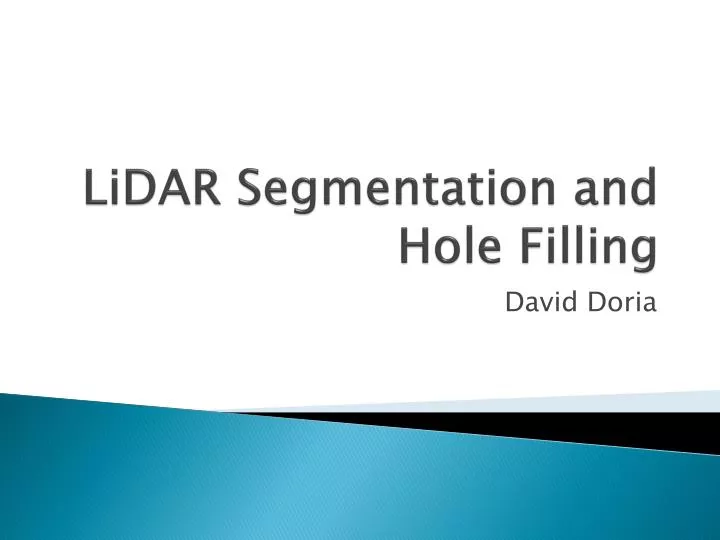 lidar segmentation and hole filling