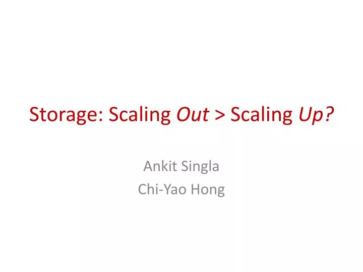 storage scaling out scaling up