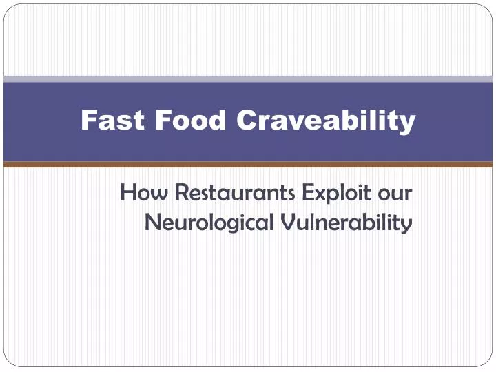 fast food craveability