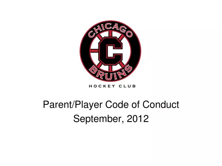 parent player code of conduct september 2012