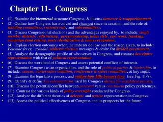 Chapter 11- Congress