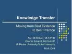 Knowledge Transfer - slide 1