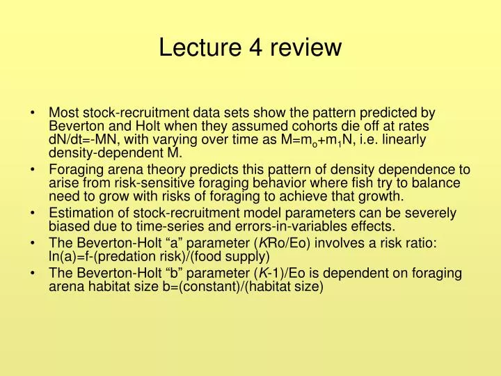 lecture 4 review