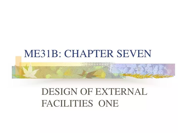 me31b chapter seven