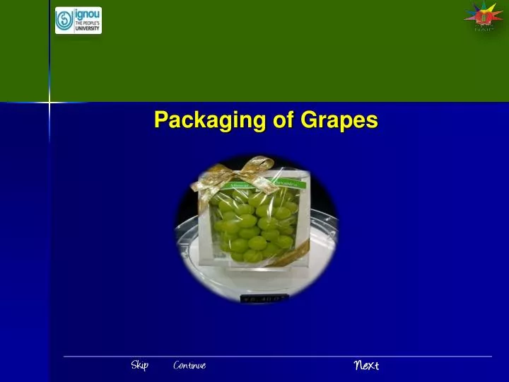 packaging of grapes
