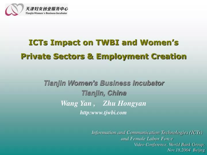 icts impact on twbi and women s private sectors employment creation
