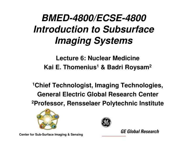bmed 4800 ecse 4800 introduction to subsurface imaging systems