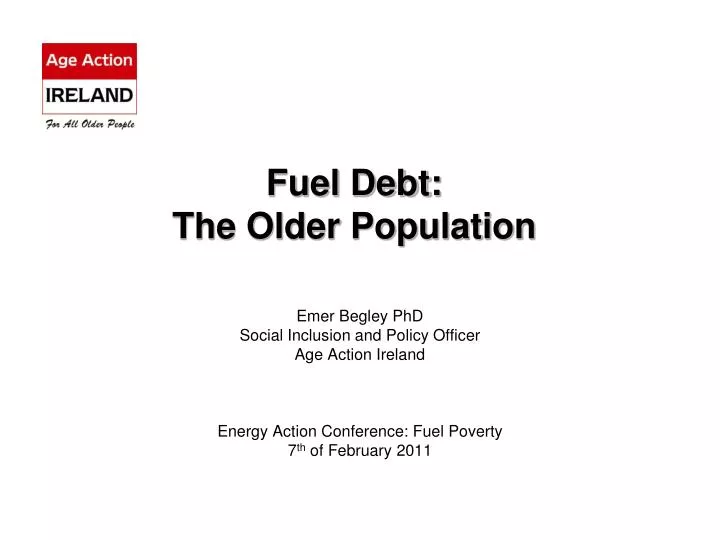 fuel debt the older population