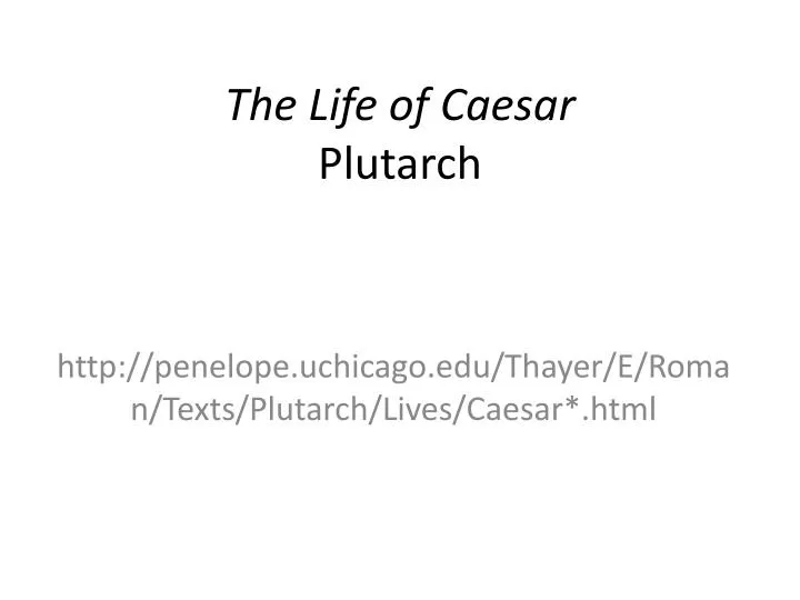 the life of caesar plutarch