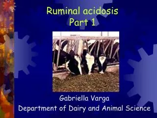 Ruminal acidosis Part 1