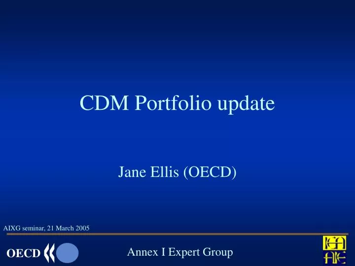 cdm portfolio update