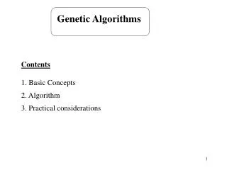 Genetic Algorithms