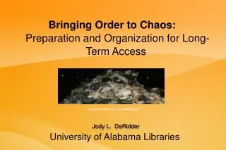 Bringing Order to Chaos: Preparation and Organization for Long-Term Access