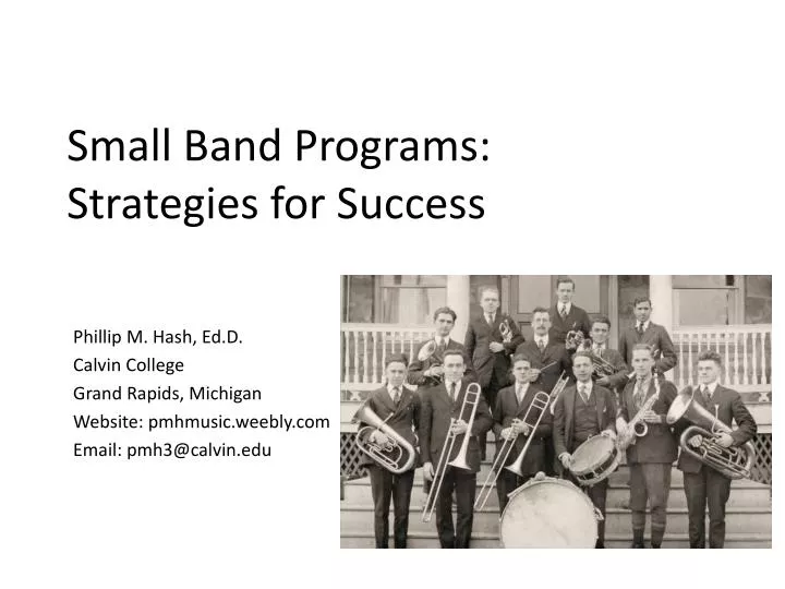 small band programs strategies for success