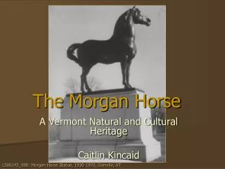 A Vermont Natural and Cultural Heritage Caitlin Kincaid