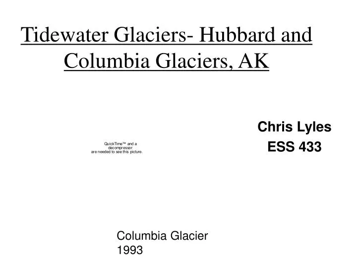tidewater glaciers hubbard and columbia glaciers ak