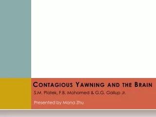 contagious yawning and the brain