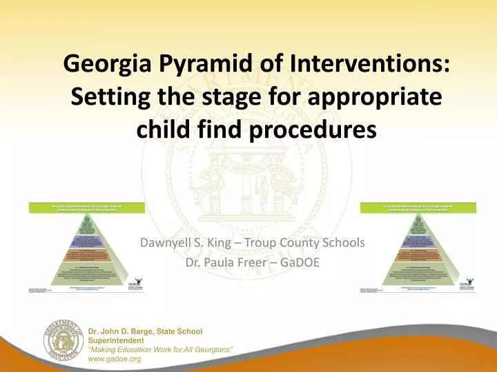 georgia pyramid of interventions setting the stage for appropriate child find procedures