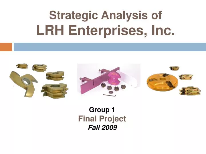 strategic analysis of lrh enterprises inc