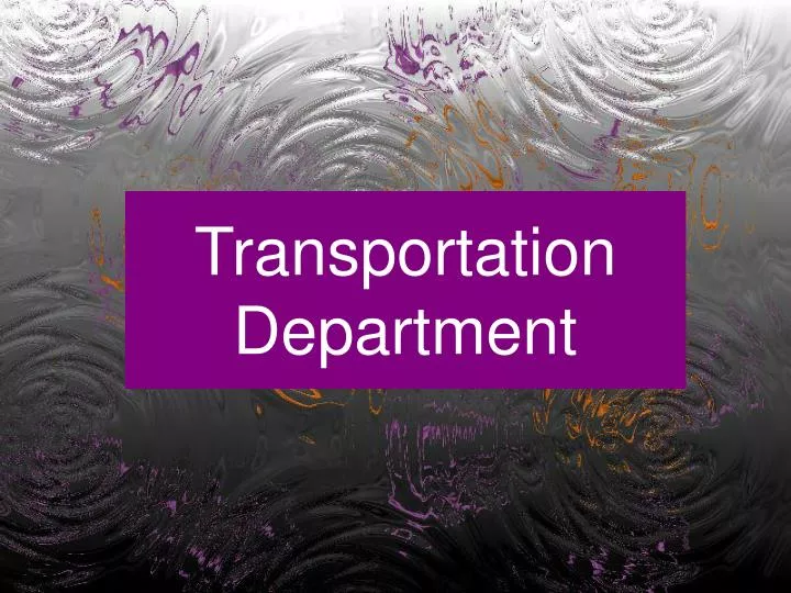 transportation department