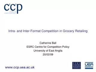 Intra- and Inter-Format Competition in Grocery Retailing