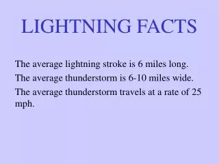 LIGHTNING FACTS
