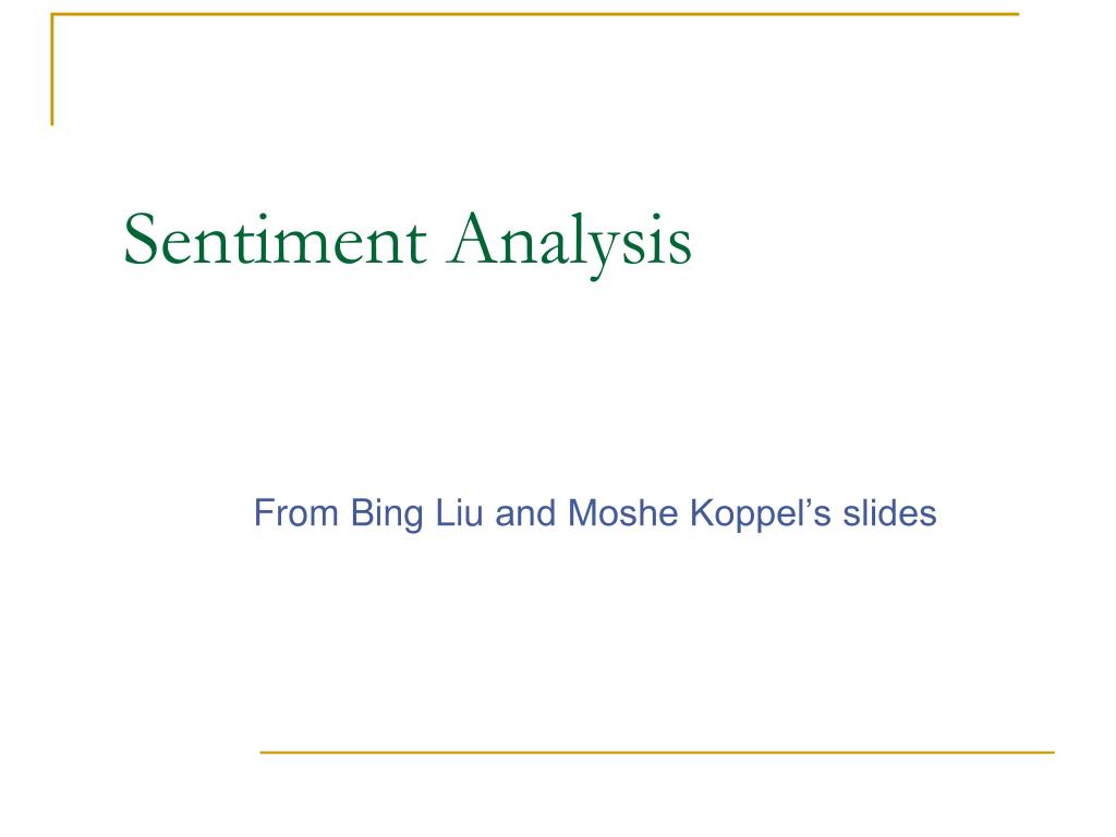 PPT - Sentiment Analysis PowerPoint Presentation, free download - ID ...