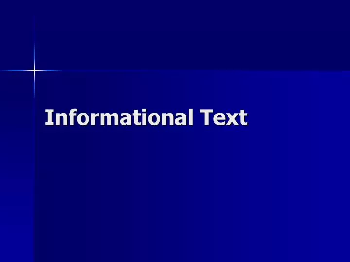 informational text