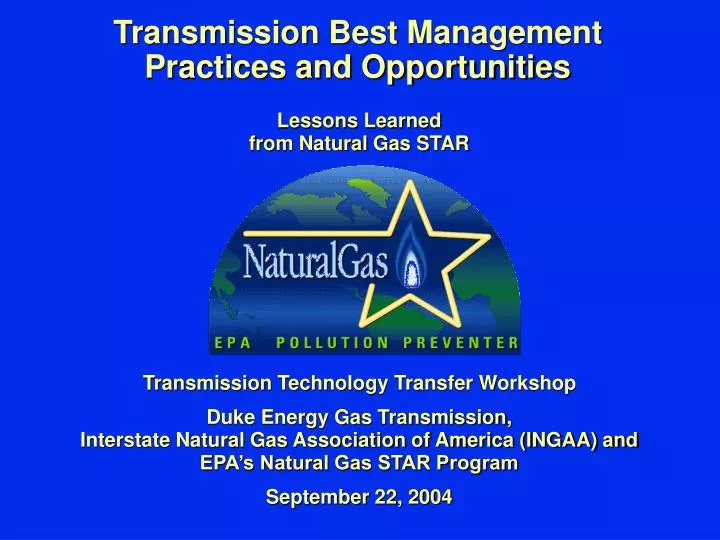 transmission best management practices and opportunities