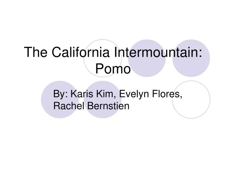 the california intermountain pomo
