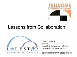 Lessons from Collaboration