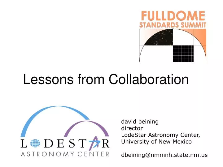 lessons from collaboration