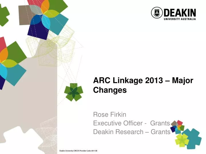 arc linkage 2013 major changes