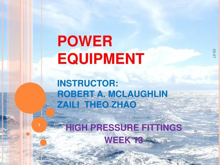 power equipment instructor robert a mclaughlin zaili theo zhao