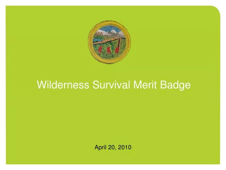 wilderness survival merit badge