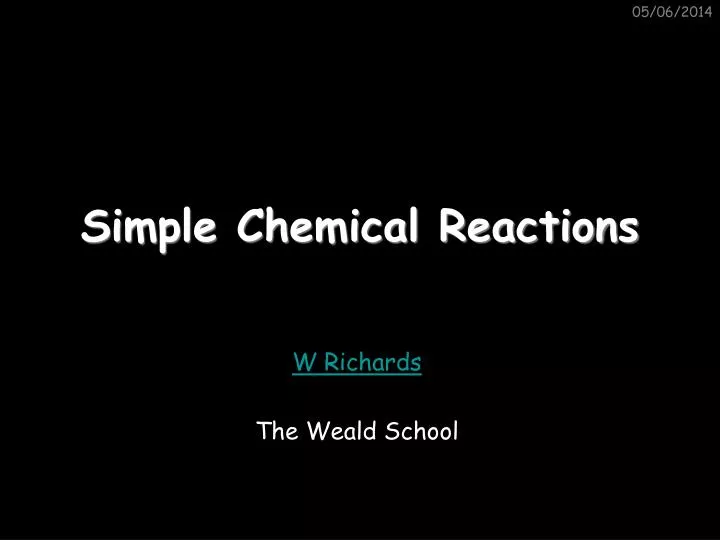 simple chemical reactions