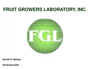 FRUIT GROWERS LABORATORY, INC.